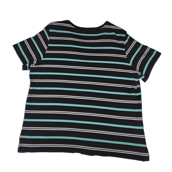 Alfred Dunner Striped Sweater Short Sleeve With Rhinestones Size Large - Picture 7 of 8